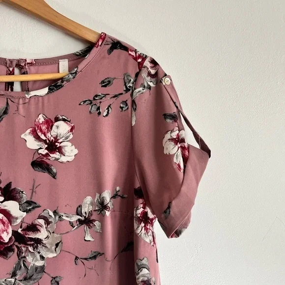 Pink Blush Boho Floral Tunic Shirt Dress - Picture 2 of 7